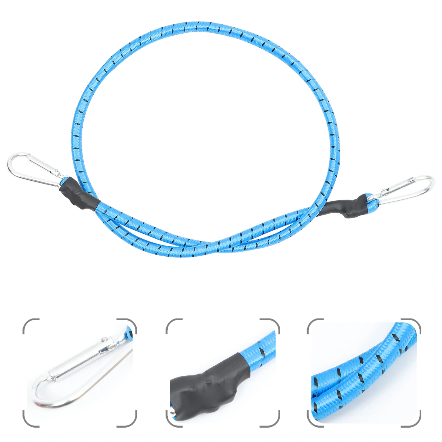 4pcs Motorbike Cargo Tensioner Belts Binding Strap Elastic Cords with Hooks