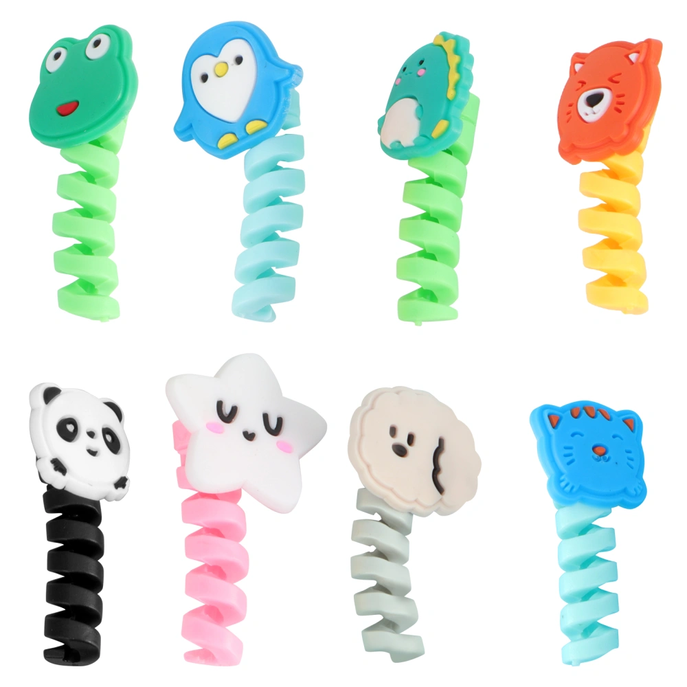 8 Pcs 1 Set Flexible Data Cable Organizers Creative Earphone Cable Protectors