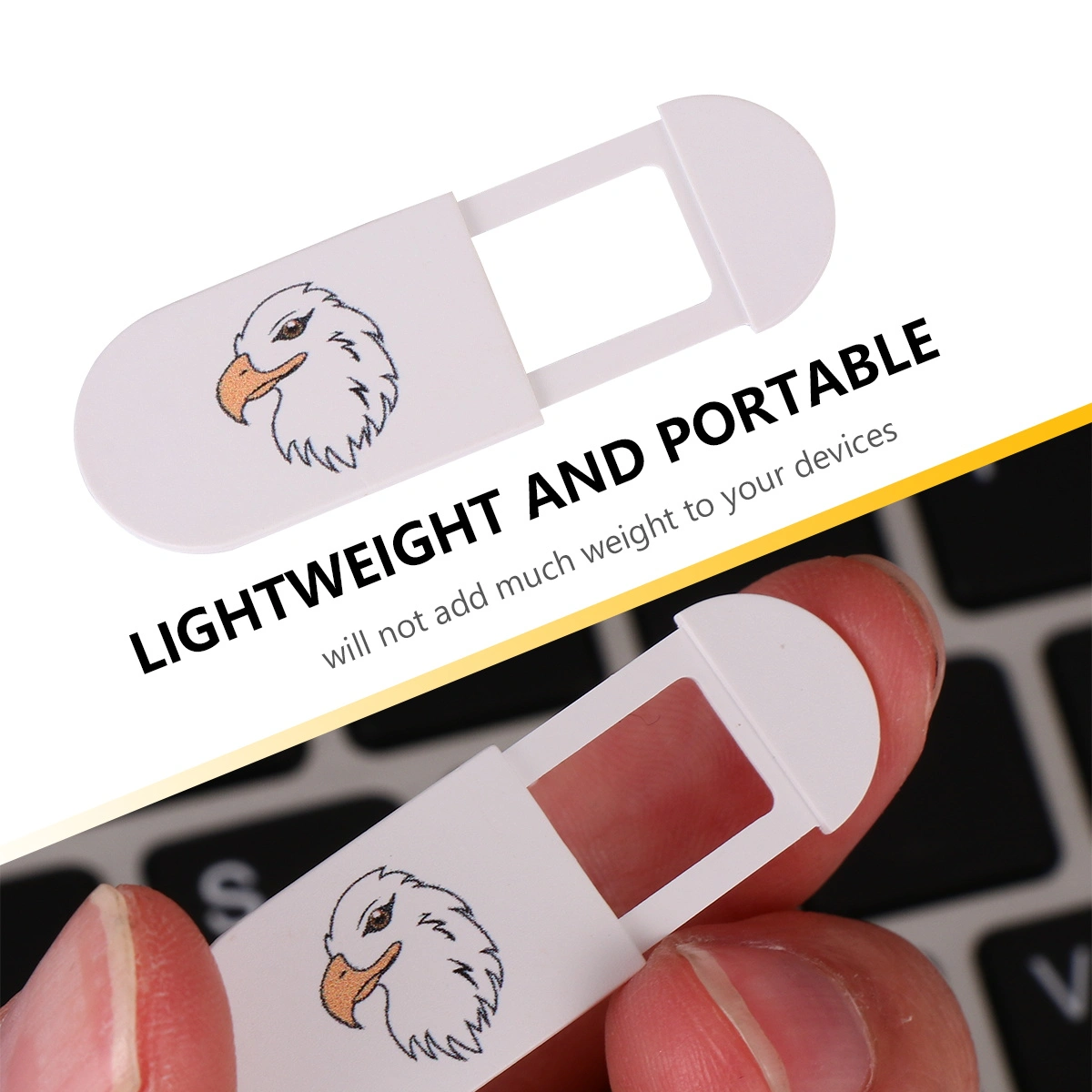 2PCS Webcam Cover Slide for PC Laptop Pattern Anti-peep Privacy Web Camera Cover