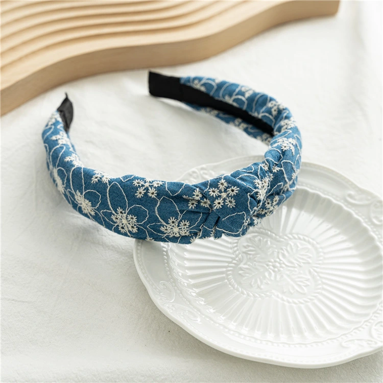 Knotted Headband Party Headdress Cloth Headband Wide Headband Flower Headband