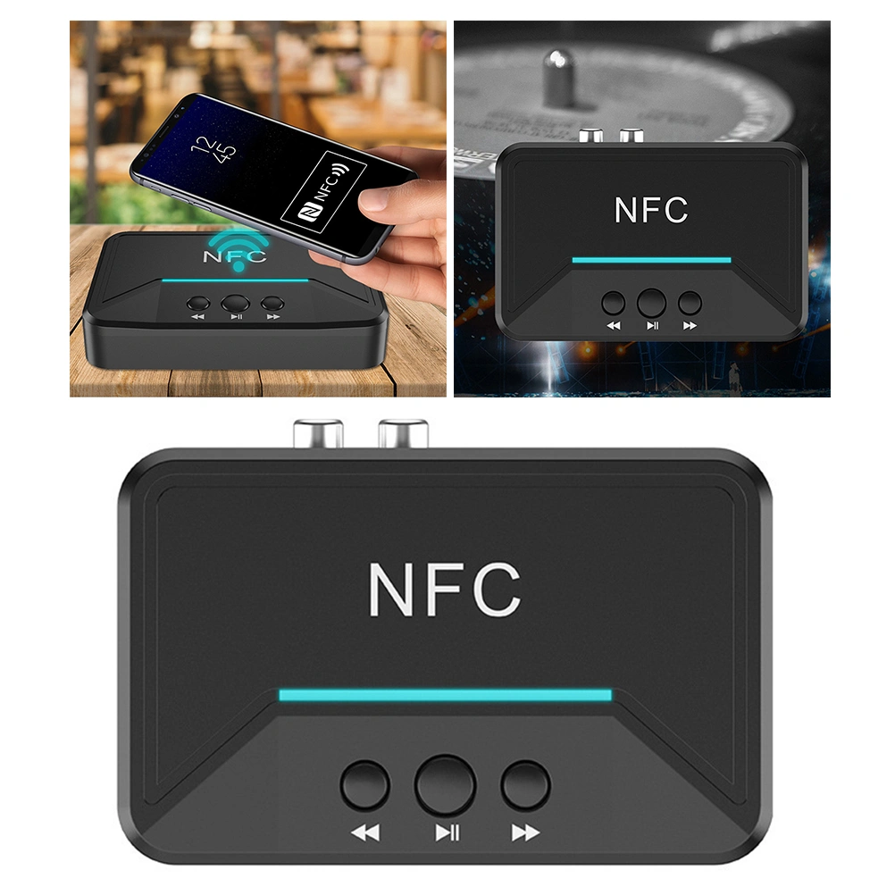 Wireless Audio Adapter 3.5mm Desktop Music Receiver Stereo Car Speaker Audio Receiver (Black)