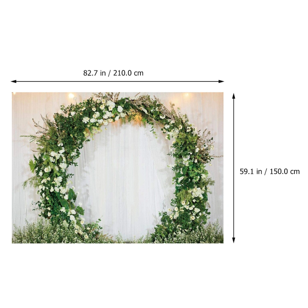 Flower Garland Pattern Photography Backdrop Banner for Wedding Party Valentine