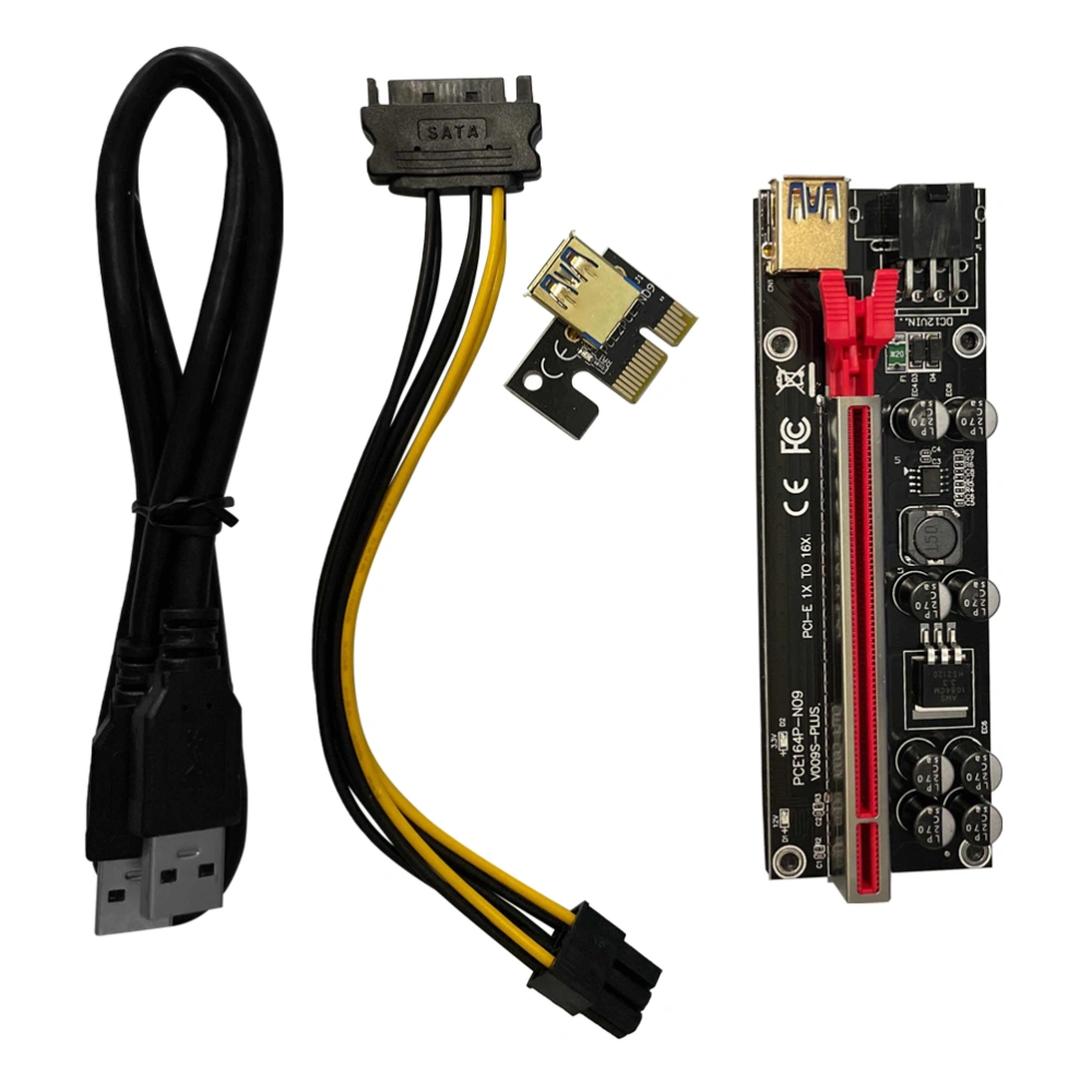 1 Set PCI-E Mining Adapter 6-Pin PCI-E Adapter GPU Riser Supply