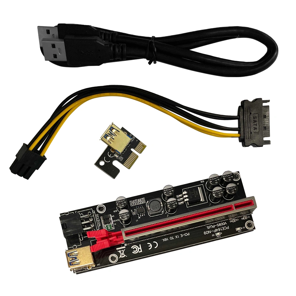 1 Set PCI-E Mining Adapter 6-Pin PCI-E Adapter GPU Riser Supply