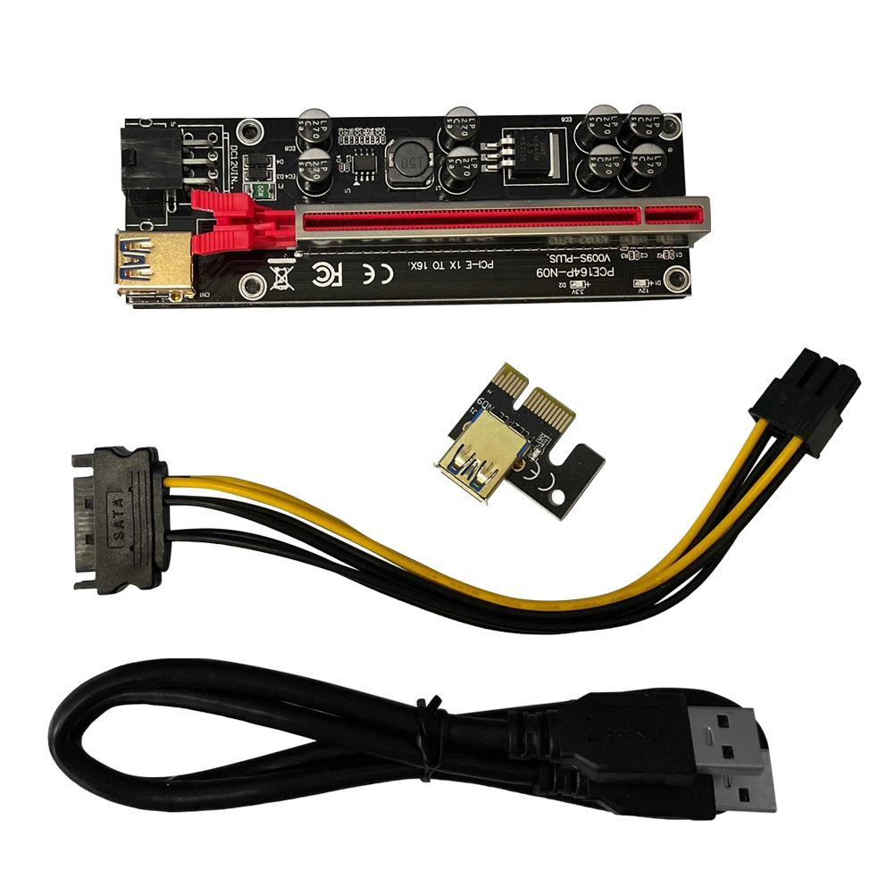 1 Set PCI-E Mining Adapter 6-Pin PCI-E Adapter GPU Riser Supply