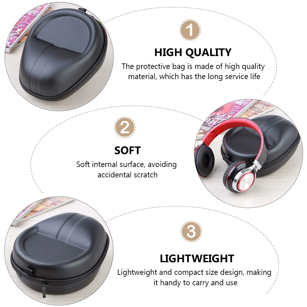 1pc Protective Headset Bag Reliable Headset Storage Bag Headset Carrying Bag