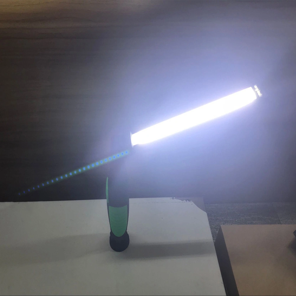 Multifunction COB LED Rechargeable Magnetic Work Light Rotatable Car Inspection Repair Flashlight Torch (Green)