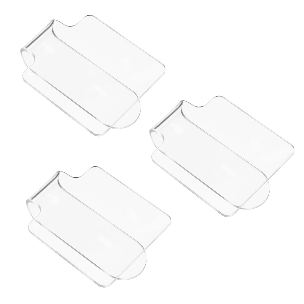 Minkissy 3pcs Acrylic Makeup Palettes Mixing Tray Clear Hand-held Palettes for Cosmetics Nail Art