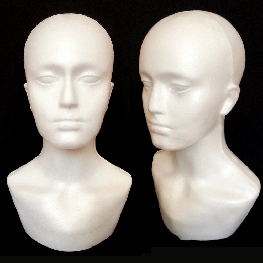 Mannequin Head with Male Face Model Display Stand Model Wig Hats Holder