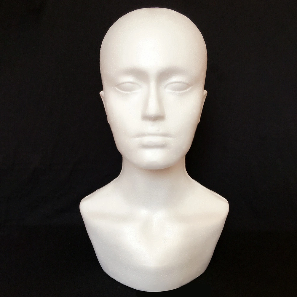 Mannequin Head with Male Face Model Display Stand Model Wig Hats Holder