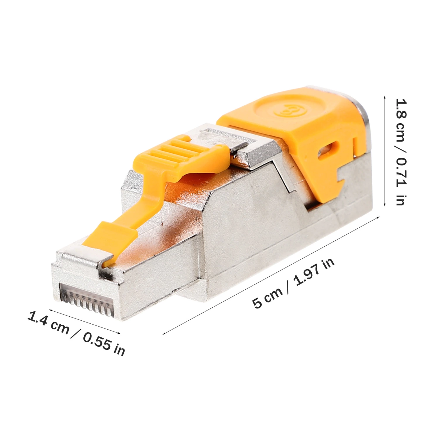 Shielded Rj45 Connector Pass Through Modular Plug Cat 8 Network Connector