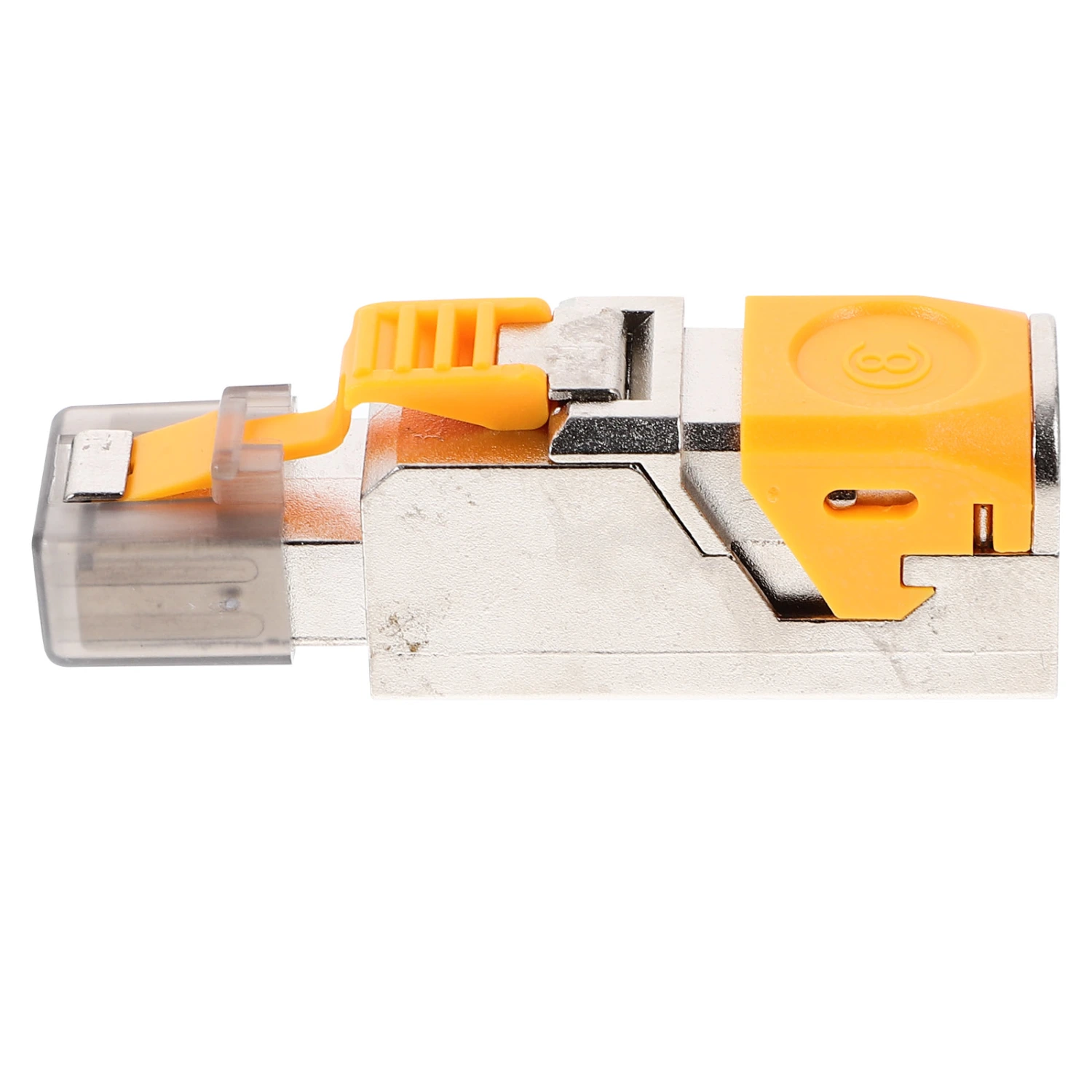 Shielded Rj45 Connector Pass Through Modular Plug Cat 8 Network Connector
