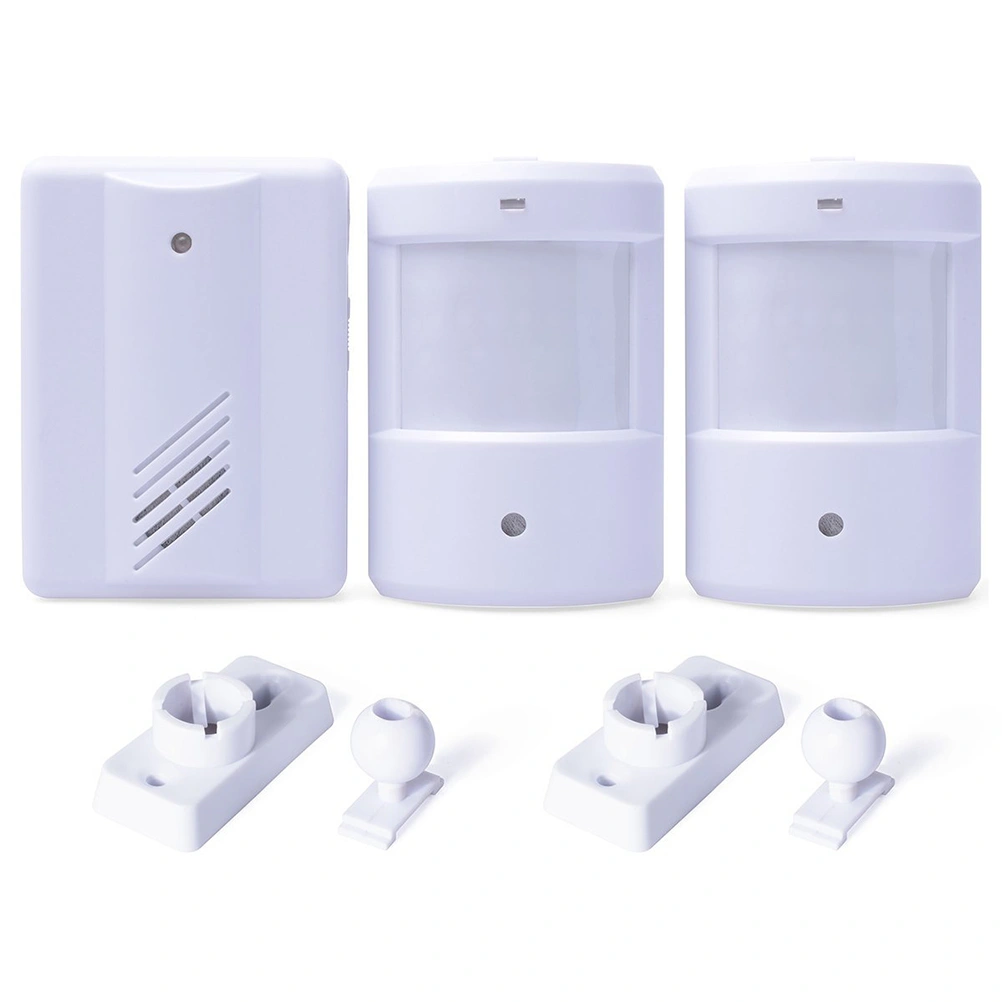 Wireless Welcome Doorbell Home Security Alarm Wireless Infrared Doorbell Detector Alarm Visitor Guest Entry Doorbell Chime for Home Security Protection 2 Probes and 1 Host