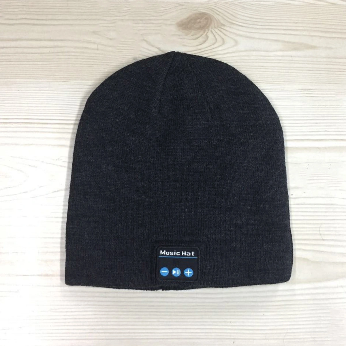 Beanie Knitted Music Hat with Stereo Headphone Headset Speaker Wireless Mic Hands-Free for Men Women Fitness Outdoor Sports Running Skiing Hiking (Dark Grey)