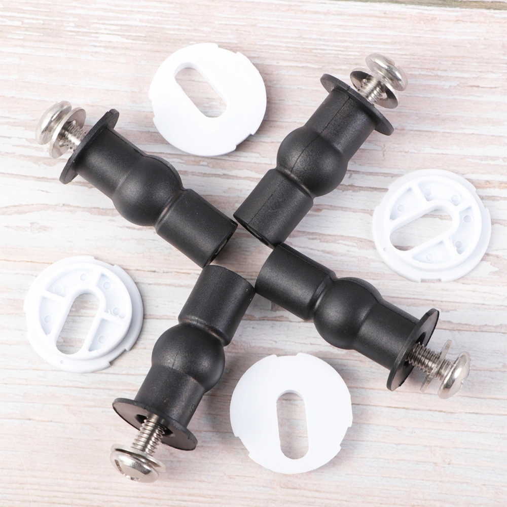 4pcs Durable Install Screw Seat Toilet Cover Expansion Bolt Fixing Accessories (Bolt +14mm Gasket +28mm Gasket)