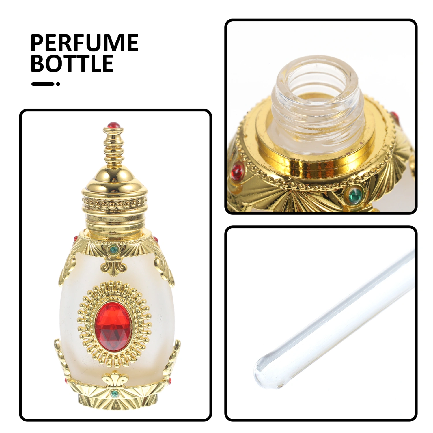 Glass Perfume Bottle Exotic Style Perfume Bottle Refillable Perfume Bottle Essential Oil Bottle