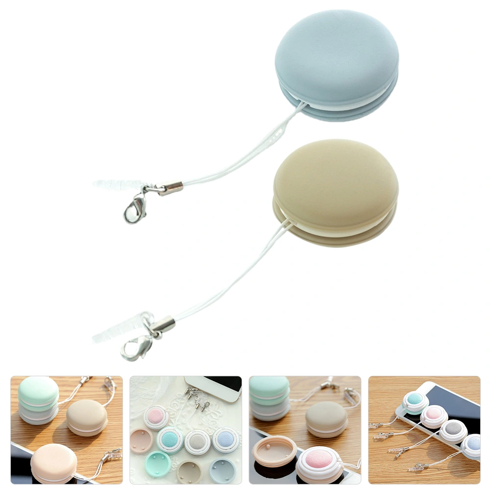 2pcs Glasses Cleaner Macaron Shape Electronic Wipe Phone Glasses Cleaning Cloth