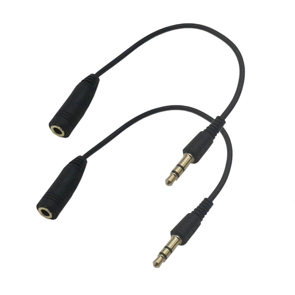 17CM 3.5mm Size Stereo Male-to-female Headphone Extension Line (Black)