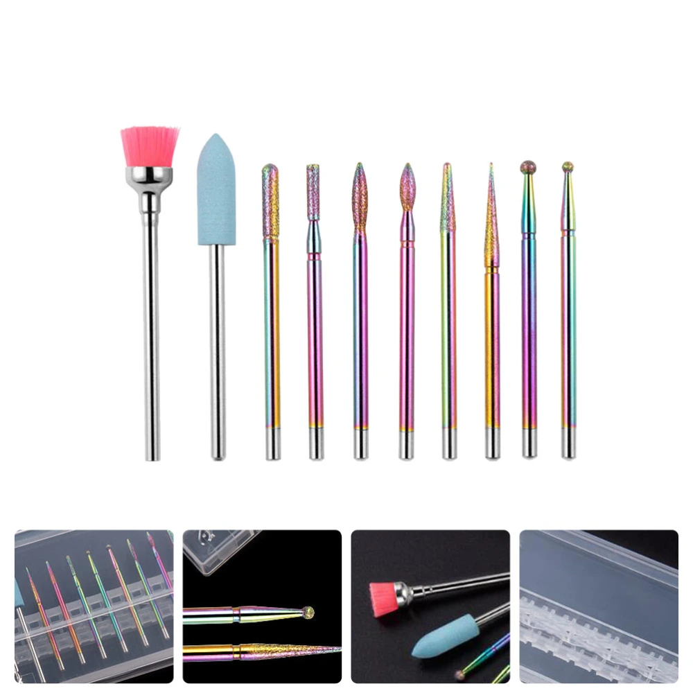 1Set Nail Art Polishing Heads Creative Nail Sanding Bits Manicure Supply