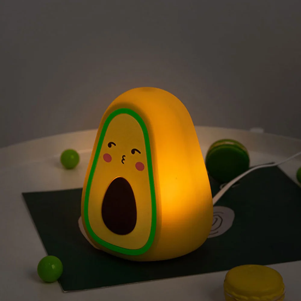 1 set of Bedroom Night Lamp Decorative Avocado Shaped Lamp Room USB Light