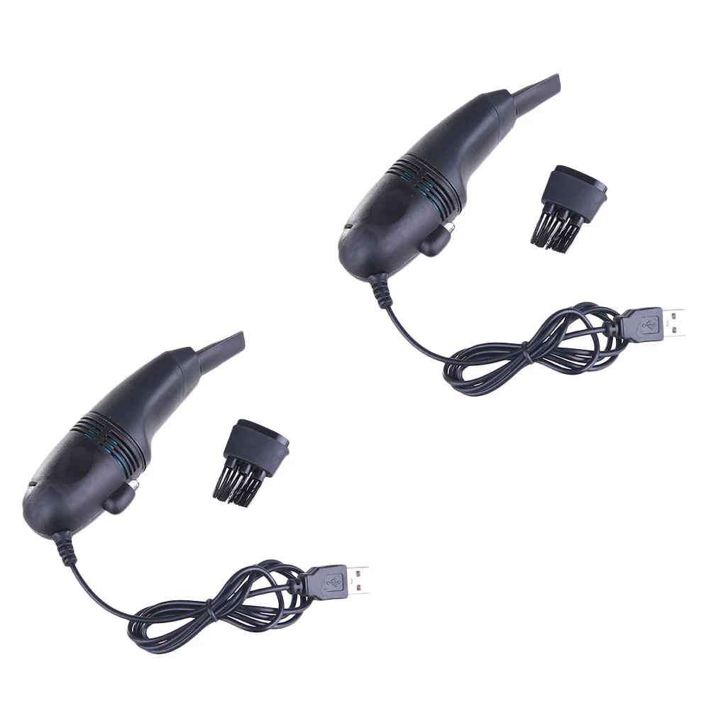 2Pcs Mini USB Keyboard Sweeping Brush PC Keyboard Vacuum Cleaner Random Color