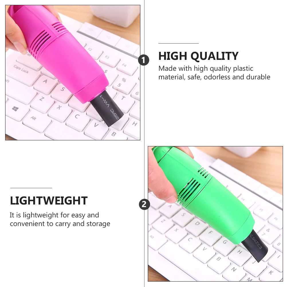 2Pcs Mini USB Keyboard Sweeping Brush PC Keyboard Vacuum Cleaner Random Color