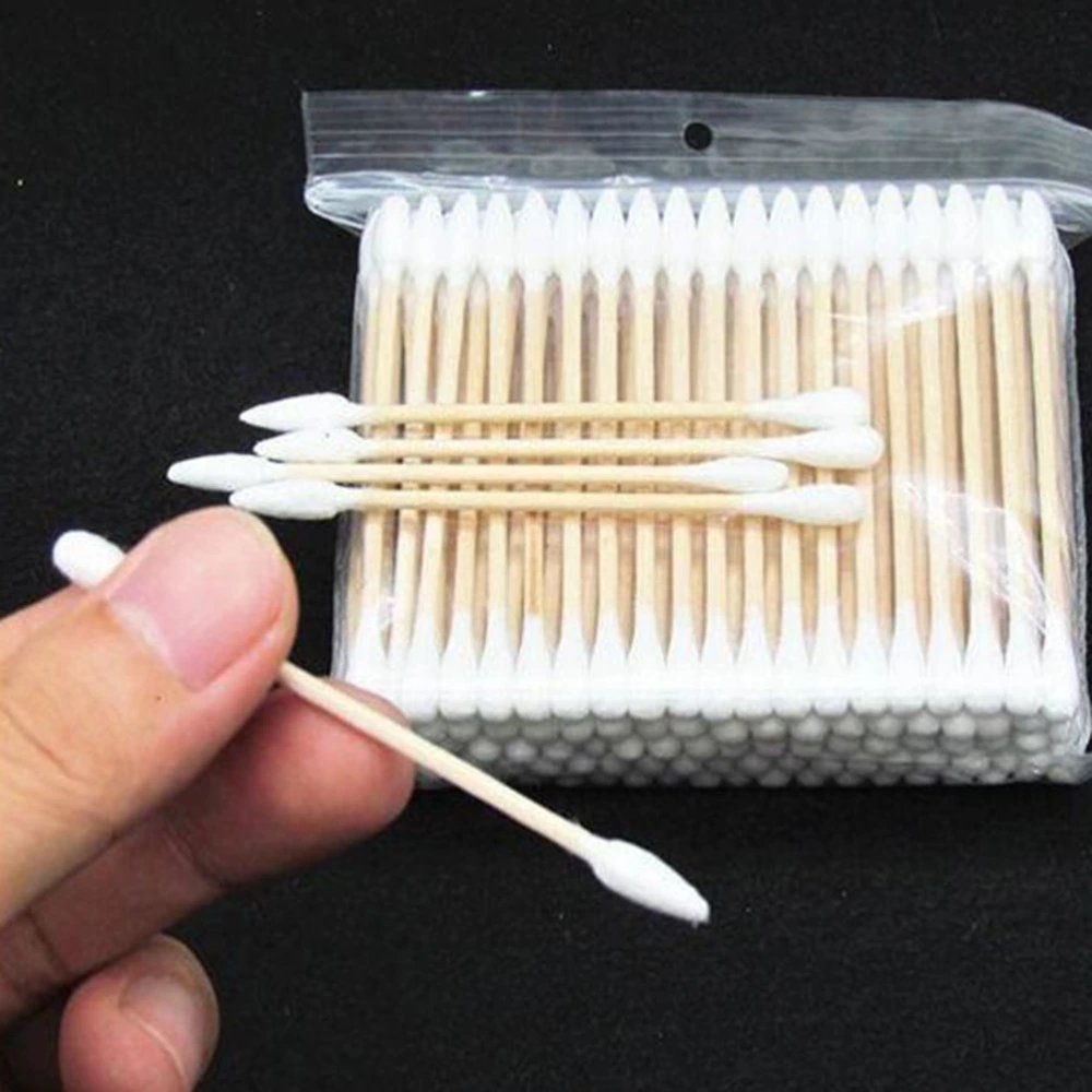 400pcs Double Tip Cotton Swabs Pointed Round Multipurpose Cotton Swab for Beauty Makeup Cleaning