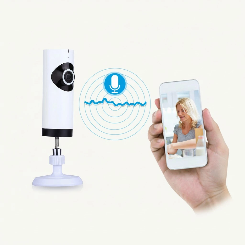 Wireless Dome Camera Panoramic View Home Security Camera Clever WiFi Monitor for Smart phones (US Standard Adaptor)