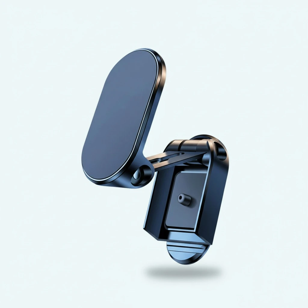 Magnetic Phone Holder For Car Rotatable Alloy Folding Magnetic Car Phone Holder