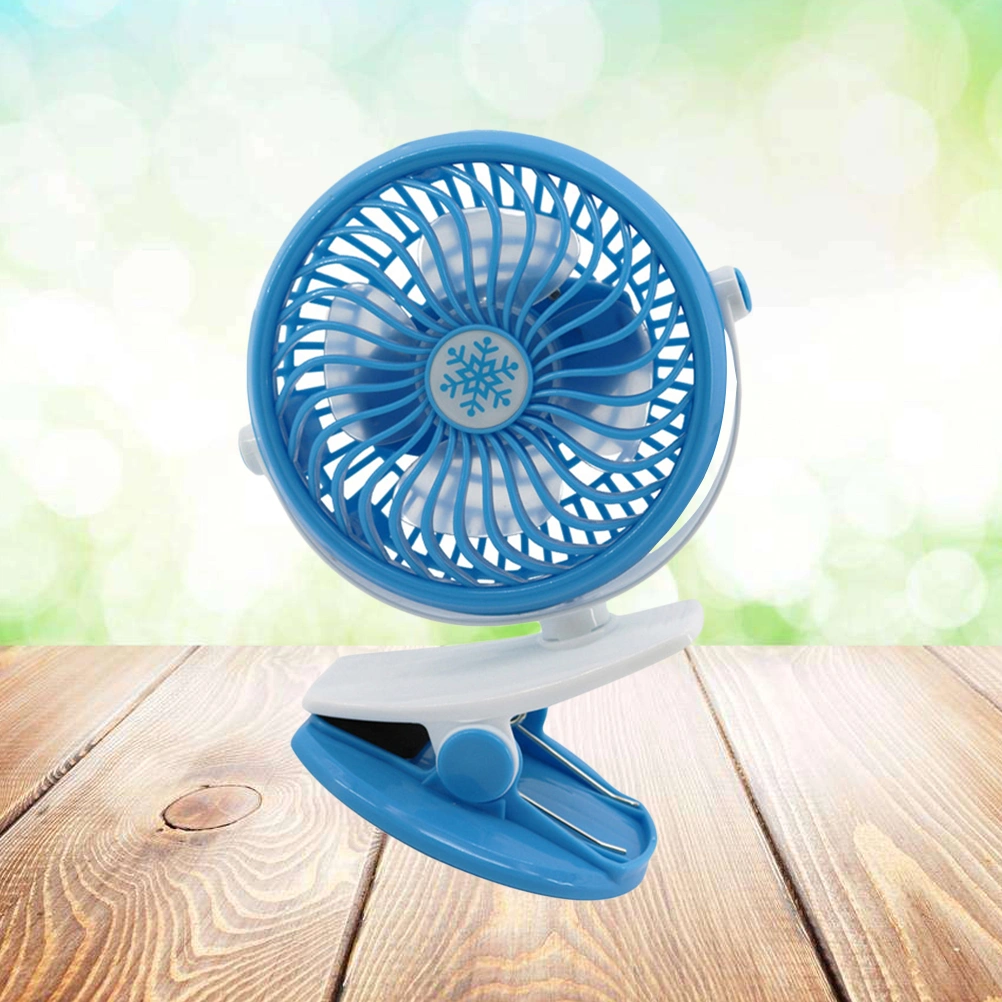 Clip Fan USB Desk Fan Table Personal Fan Quiet Fan for Baby Stroller Office Home Dorm(Blue)