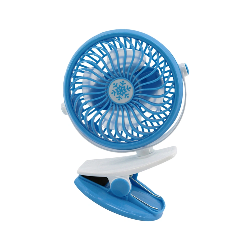 Clip Fan USB Desk Fan Table Personal Fan Quiet Fan for Baby Stroller Office Home Dorm(Blue)