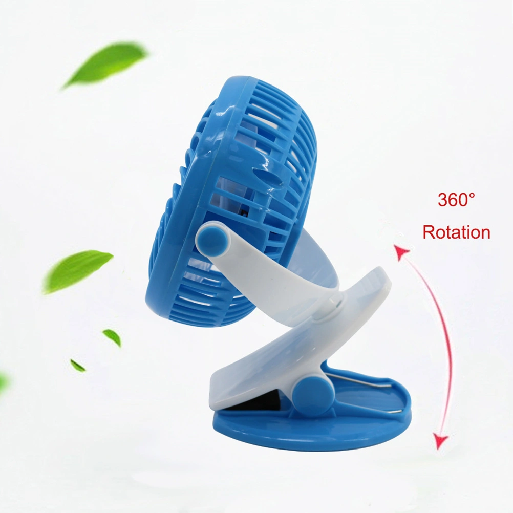 Clip Fan USB Desk Fan Table Personal Fan Quiet Fan for Baby Stroller Office Home Dorm(Blue)