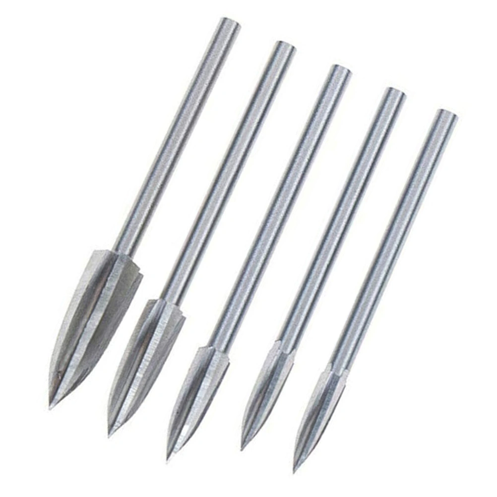 1 Set/5PCS Engraving Drill Bit Steel Universal Fitment Wood Carving Drill Bit