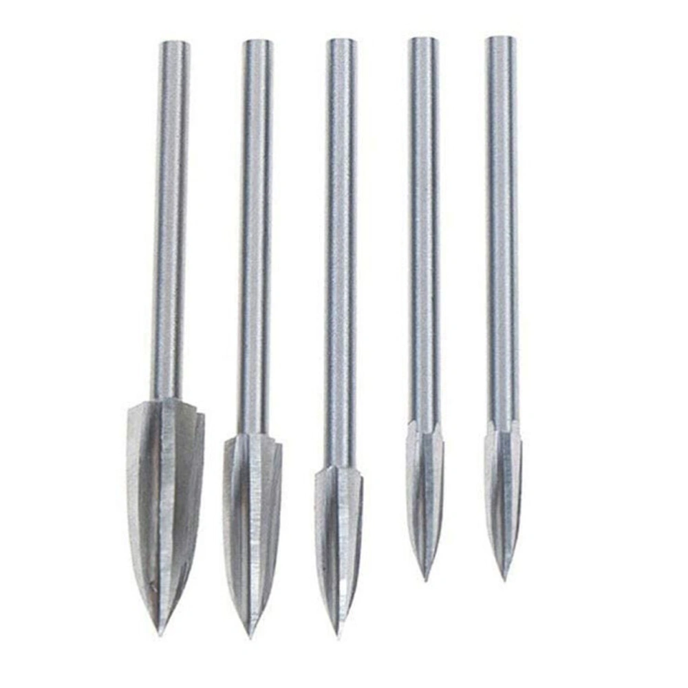 1 Set/5PCS Engraving Drill Bit Steel Universal Fitment Wood Carving Drill Bit