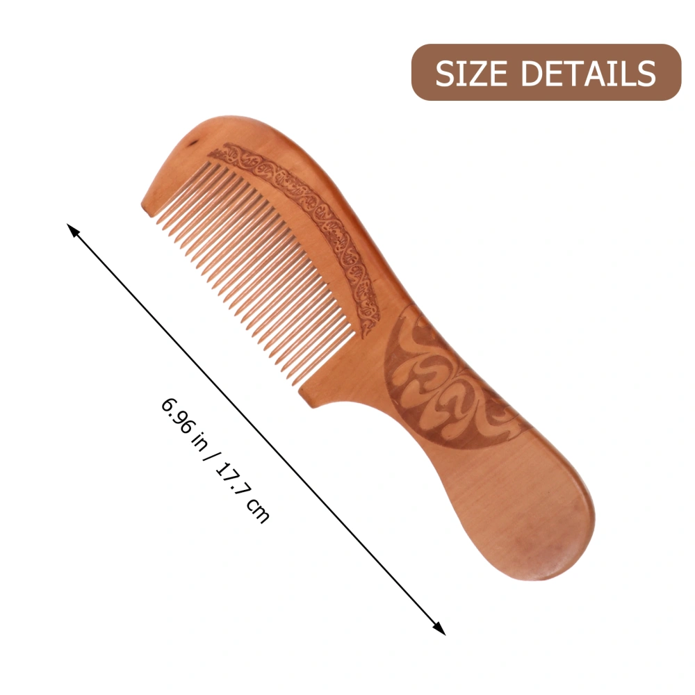 4pcs Peach Wood Massage Comb Fine Teeth Comb Useful Hair Styling Hair Comb