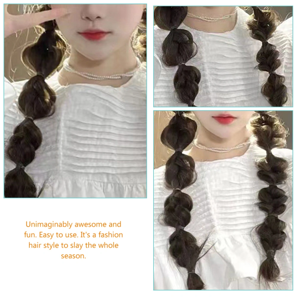 2Pcs Braid Ponytails Pony Tail Hair Extensions with Hair Tie Synthetic Hairpieces