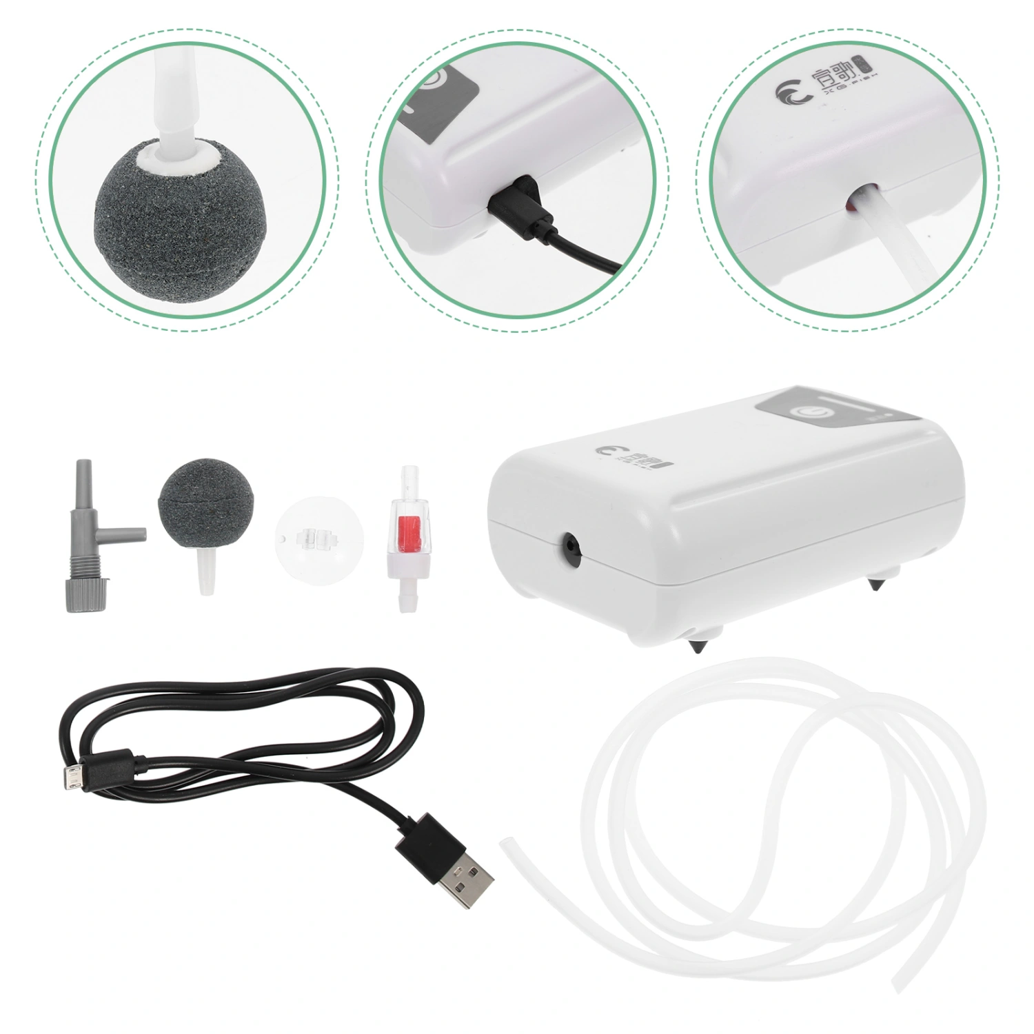 1 Set of Fish Tank Oxygen Bubbler Small Aquarium Air Pump Plastic Oxygen Pump Aquarium Supply