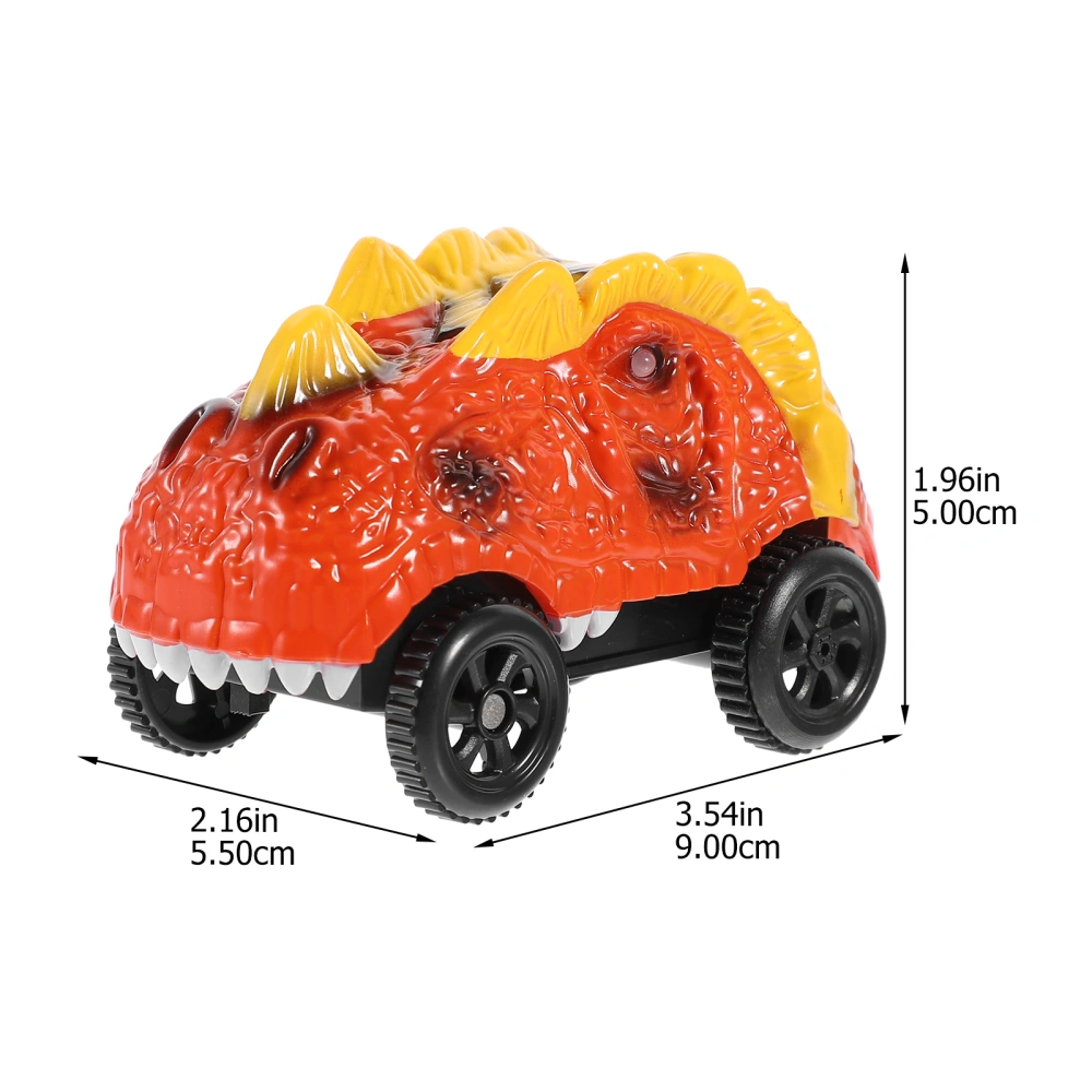 Cartoon Track Car Toy Glowing Dinosaur Racing Car Electric Toy Car No Battery