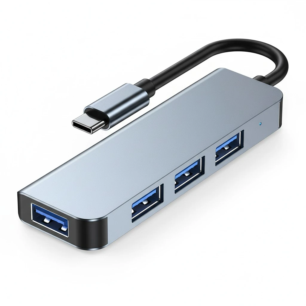 USB Hub 4 Ports USB 3.1 Type-C to USB 3.0 Hub Transfer Adapter Accessory