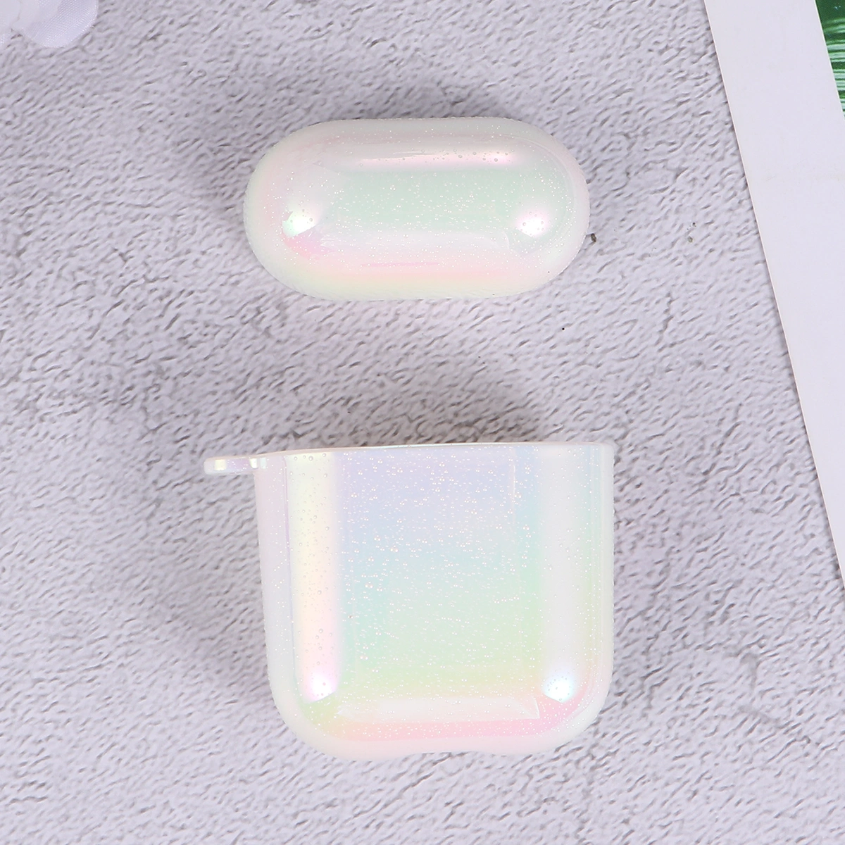 Earphone Protective Cover Wireless Earphone Protective Shell Plastic Case Compatible for AirPods1/2 White