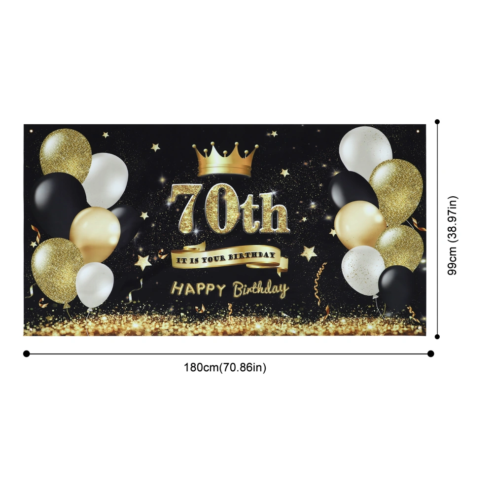 Birthday Banner Wall Hanging Background Poster 70th Birthday Balloon Backdrop