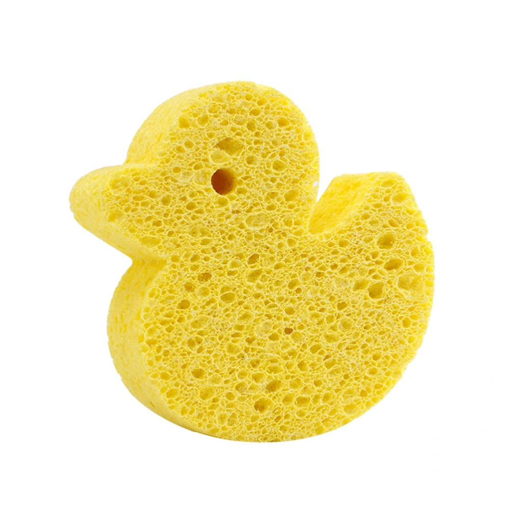 Baby Cartoon Bath Sponge Comfortable Bathing Sponge Pad Shower Supplies (Yellow Duck)