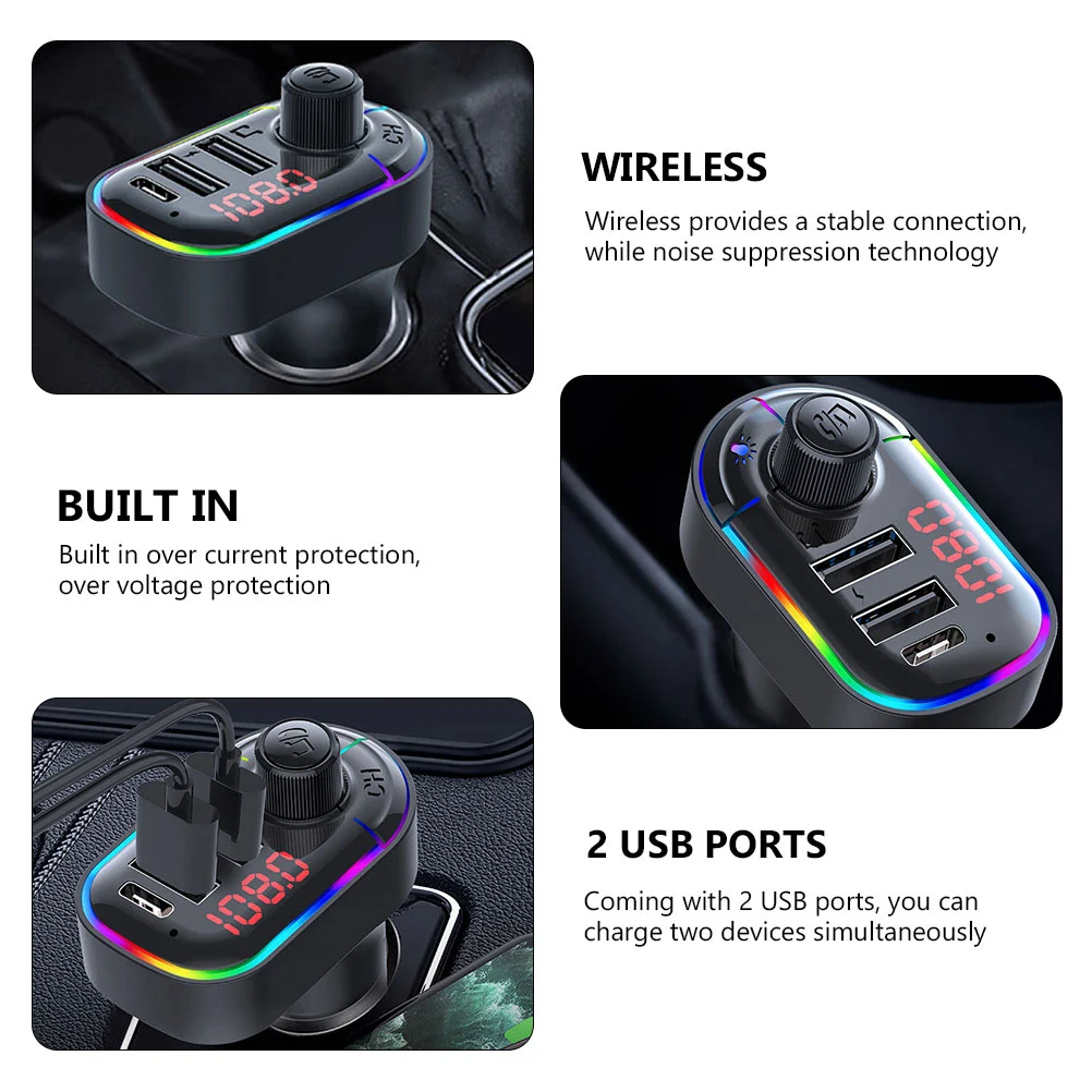 Wireless Car Adapter Car Wireless Radio Transmitter Adapter Music Player Device