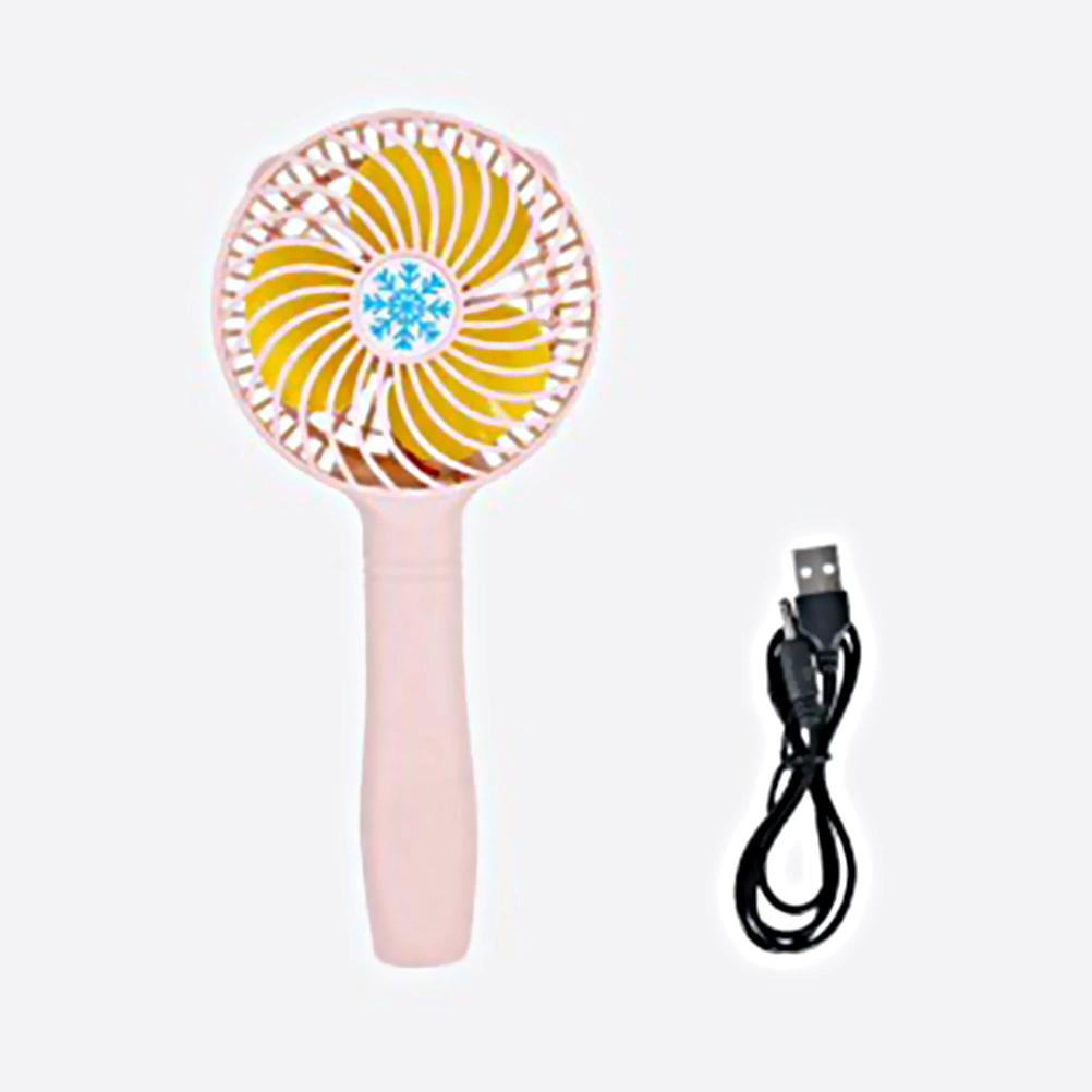 Portable Mini Fan Handheld USB Rechargeable Cooling Fan for Home Travel Camping (Pink)