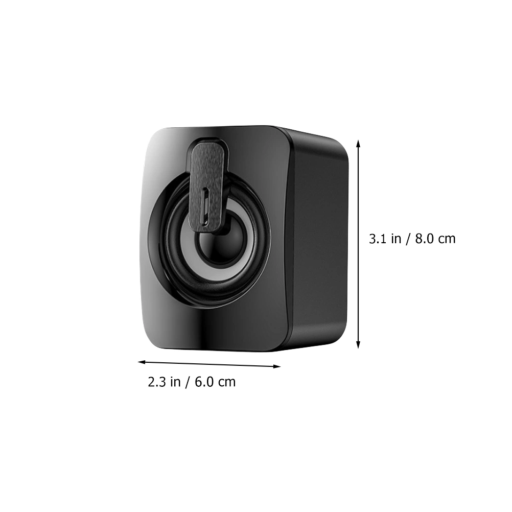 2 Pcs Usb Portable Computer Rgb Subwoofer Speakers Mobile Home Office Speakers (Black)
