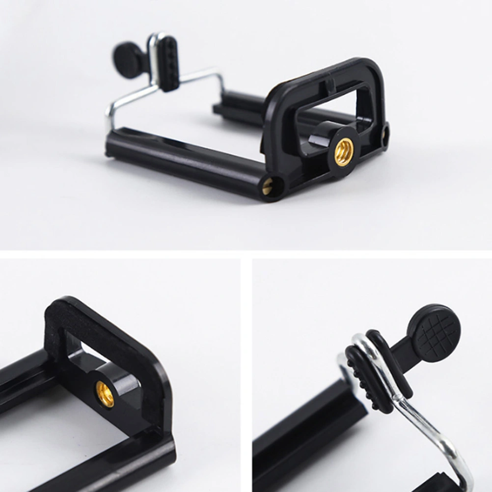 Retractable Mini Mobile Phone Bracket 2 Section Tripod Desktop Photography Triangle Bracket Small Digital Slr Camera Bracket(Black)