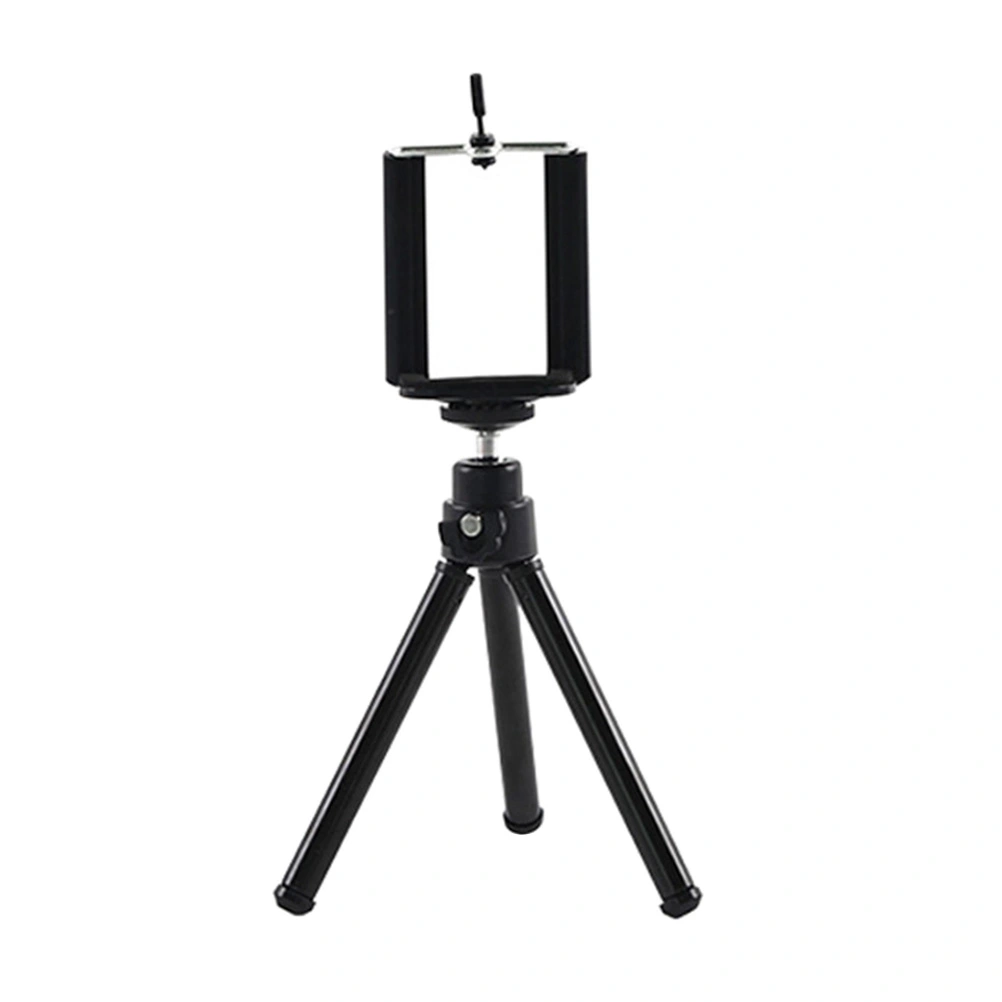 Retractable Mini Mobile Phone Bracket 2 Section Tripod Desktop Photography Triangle Bracket Small Digital Slr Camera Bracket(Black)