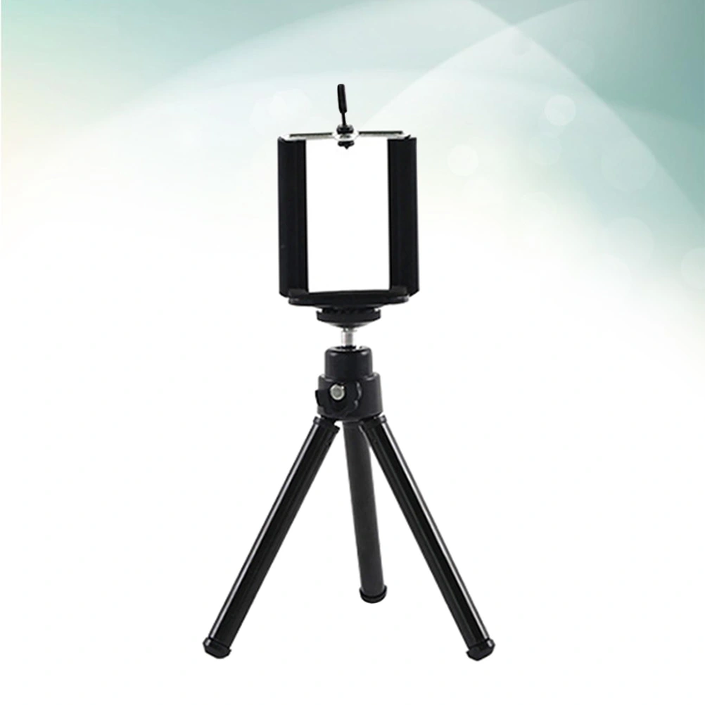 Retractable Mini Mobile Phone Bracket 2 Section Tripod Desktop Photography Triangle Bracket Small Digital Slr Camera Bracket(Black)