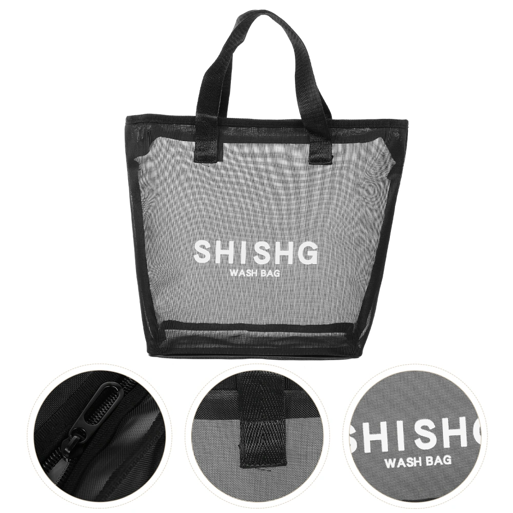 Nylon Mesh Shower Caddy Tote Bag Hanging Portable Toiletry Bag Bathroom Shower Bag