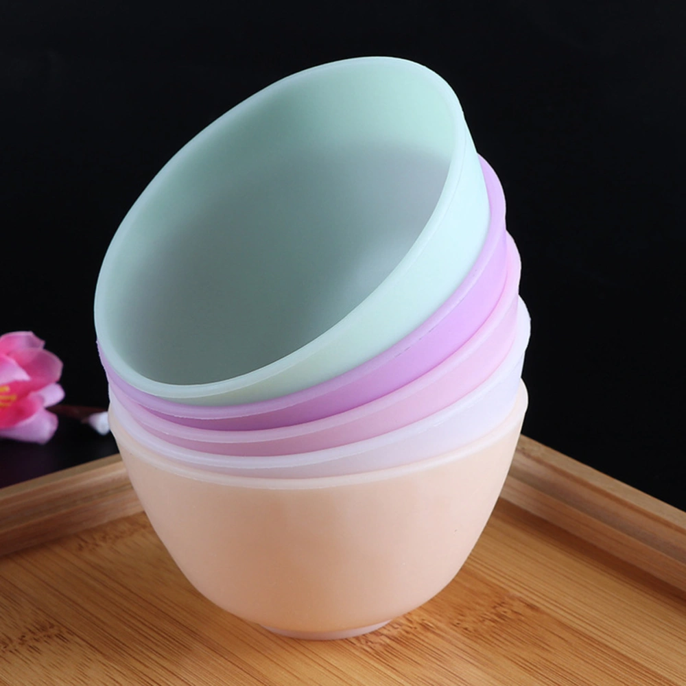 5pcs Silicone Facial Mask Mixing Bowl Skincare Products Mixing Bowl Facial Mask DIY Bowl